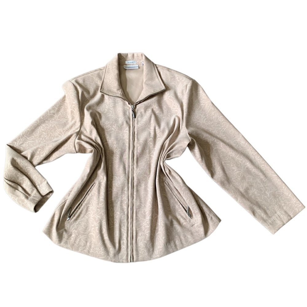 Drapers & Damons Petites Jacket Full Zip Collared PL Beige #77C